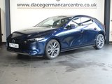 USED 2022 72 MAZDA MAZDA3 2.0 e-SKYACTIV-G MHEV Sport Lux Hatchback 5dr Petrol Manual Euro 6 (s/s) (122 ps) 1 OWNER FROM NEW, COMES WITH A FULL SERVICE HISTORY + SATELLITE NAVIGATION + HEAD UP DISPLAY + APPLE CARPLAY / ANDROID AUTO + REAR VIEW CAMERA + BLUETOOTH CONNECTIVITY INCLUDING MEDIA STREAMING + AUTOMATIC LED HEADLIGHTS + DAB DIGITAL RADIO + DUAL ZONE CLIMATE CONTROL + AIR CONDITIONING + LANE ASSIST + BLIND SPOT ASSIST + LEATHER MULTIFUNCTIONAL LEATHER STEERING WHEEL + FRONT AND REAR PARKING SENSORS + IN CAR ENTERTAINMENT WITH TOUCH SCREEN MEDIA DISPLAY + CRUISE CONTROL