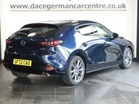USED 2022 72 MAZDA MAZDA3 2.0 e-SKYACTIV-G MHEV Sport Lux Hatchback 5dr Petrol Manual Euro 6 (s/s) (122 ps) 1 OWNER FROM NEW, COMES WITH A FULL SERVICE HISTORY + SATELLITE NAVIGATION + HEAD UP DISPLAY + APPLE CARPLAY / ANDROID AUTO + REAR VIEW CAMERA + BLUETOOTH CONNECTIVITY INCLUDING MEDIA STREAMING + AUTOMATIC LED HEADLIGHTS + DAB DIGITAL RADIO + DUAL ZONE CLIMATE CONTROL + AIR CONDITIONING + LANE ASSIST + BLIND SPOT ASSIST + LEATHER MULTIFUNCTIONAL LEATHER STEERING WHEEL + FRONT AND REAR PARKING SENSORS + IN CAR ENTERTAINMENT WITH TOUCH SCREEN MEDIA DISPLAY + CRUISE CONTROL