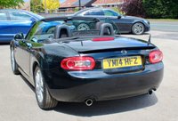 PRE-OWNED 2014 14 MAZDA MX-5 1.8i SE Convertible 2dr Petrol Manual Euro 5 (126 ps) Sparkling Black Metallic, Black Interior, 16" Alloy Wheels, Climate Control Air Conditioning, Upgraded JVC Music System With Apple CarPlay, Rear Spoiler, Remote Central Locking With Deadlocks, Electric Mirrors, Electric Windows, Remote Boot Release, Power Steering, Dynamic Stability Control, Stainless Steel Scuff Plates, Traction Control System, Tyre Pressure Monitoring System, Thatcham Category 1 alarm/Immobiliser, 2 Keys and Book Pack, Service History.