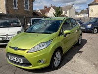 USED 2009 52 FORD FIESTA 1.4 Zetec Hatchback 5dr Petrol Manual (133 g/km, 94 bhp) NICE LITTLE 5 DOOR FIESTA + 1 OWNER + SERVICE HISTORY + FRESH SERVICE + NEW MOT + CLEAN CONDITION THROUGHOUT + METALLIC GREEN COLOUR + SPEC INCLUDES ALLOY WHEELS, CLOTH INTERIOR, ISOFIX, HEATED WINDSCREEN, ELECTRIC MIRRORS AND WINDOWS, MULTI FUNCTION STEERING WHEEL, BLUETOOTH, A/C + 3 MONTHS WARRANTY + 12 MONTHS AA BREAKDOWN COVER INCLUDED