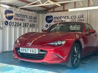 USED 2017 67 MAZDA MX-5 RF 2.0 SKYACTIV-G Sport Nav Convertible 2dr Petrol Manual Euro 6 (160 ps)+2 KEYS+2 FORMER KEEPERS+NAV+HISTORY+FULL LEATHER SEATS+CLIMATE+PARK CONTROL+BLUETOOTH+MEDIA+DAB+ALLOYS+CRUISE+HEATED SEATS+ 2 KEYS+2 FORMER KEEPERS+NAV+HISTORY+FULL LEATHER SEATS+CLIMATE+PARK CONTROL+BLUETOOTH+MEDIA+DAB+ALLOYS+CRUISE+HEATED SEATS+HPI CLEAR