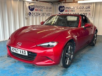 2017 MAZDA MX-5 RF 2.0 SKYACTIV-G Sport Nav Convertible 2dr Petrol Manual Euro 6 (160 ps)+2 KEYS+2 FORMER KEEPERS+NAV+HISTORY+FULL LEATHER SEATS+CLIMATE+PARK CONTROL+BLUETOOTH+MEDIA+DAB+ALLOYS+CRUISE+HEATED SEATS+ &pound;15490.00