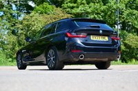 USED 2023 23 BMW 3 SERIES 2.0 330e 12kWh Sport Touring 5dr Petrol Plug-in Hybrid Auto Euro 6 (s/s) (292 ps) BLACK SAPPHIRE METALLIC PAINTWORK + HEATED SEATS + APPLE CARPLAY