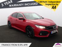 USED 2018 18 HONDA CIVIC 1.0 VTEC Turbo SR Hatchback 5dr Petrol CVT Euro 6 (s/s) (126 ps) REVERSE CAM | PARKING SENSORS