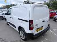 USED 2023 72 TOYOTA PROACE CITY White 1.5 BlueHDi Icon panel van, 86,000 miles, Euro 6, 6-Speed manual, A/C, 8in Touchscreen, Rear Camera, Bluetooth, Cruise. Plus VAT @ 20%! This 2023 Toyota PROACE CITY is a standout choice, having been owned by just one careful keeper. This Icon Short Panel Van SWB Euro 6 (s/s) 5dr model boasts a 1.5L BlueHDi diesel engine and meets Euro 6 emissions standards. It comes with a 3 month warranty and a full 12 months MOT will be provided on purchase. The last service was completed on 31st October 2025 at 75,402 miles. Inside, you'll find manual air conditioning, Bluetooth connectivity, and an 8in multimedia screen compatible with Andro