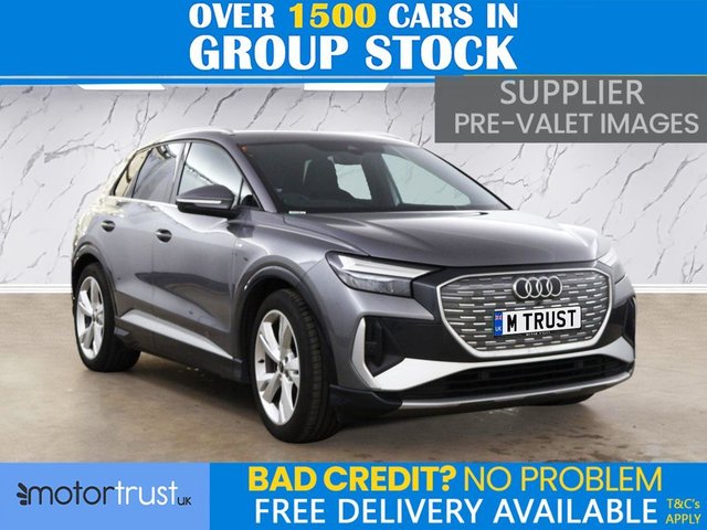 View our Audi Q4 E-Tron 40 S line SUV 5dr Electric Auto 82kWh (204 ps) 1 OWNER!