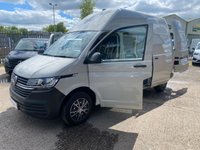 USED 2021 21 VOLKSWAGEN TRANSPORTER 2.0 TDI T32 LWB HIGH ROOF IN ASCOT GREY, 1 OWNER FVWSH 73K, IDEAL CAMPER VAN 6 MNTH WARRANTY, FULL MOT, JUST SERVICED