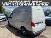 USED 2021 21 VOLKSWAGEN TRANSPORTER 2.0 TDI T32 LWB HIGH ROOF IN ASCOT GREY, 1 OWNER FVWSH 73K, IDEAL CAMPER VAN 6 MNTH WARRANTY, FULL MOT, JUST SERVICED