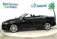 USED 2018 18 AUDI A3 CABRIOLET 1.5 TFSI CoD S line Convertible 2dr Petrol Manual Euro 6 (s/s) (150 ps) Mythos Black Metallic S-Line Cabriolet, Audi Service History, Heated Seats, SATNAV, Audi Smartphone Connect Only 22000 Miles