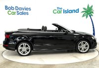USED 2018 18 AUDI A3 CABRIOLET 1.5 TFSI CoD S line Convertible 2dr Petrol Manual Euro 6 (s/s) (150 ps) Mythos Black Metallic S-Line Cabriolet, Audi Service History, Heated Seats, SATNAV, Audi Smartphone Connect Only 22000 Miles