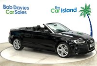 USED 2018 18 AUDI A3 CABRIOLET 1.5 TFSI CoD S line Convertible 2dr Petrol Manual Euro 6 (s/s) (150 ps) Mythos Black Metallic S-Line Cabriolet, Audi Service History, Heated Seats, SATNAV, Audi Smartphone Connect Only 22000 Miles