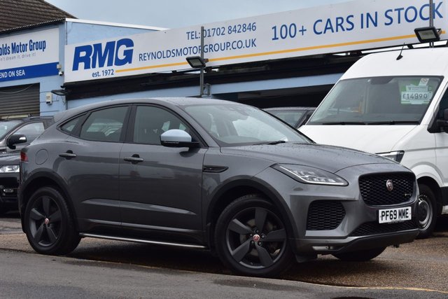 View our Jaguar E-Pace 2.0 D150 Chequered Flag SUV 5dr Diesel Auto AWD Euro 6 | CLIMATE CONTROL | HEATED SEATS | PANORAMIC ROOF | REVERSE CAMERA | APPLE CARPLAY | ANDROID AUTO | ELECTRIC TAILGATE | 2 KEYS 