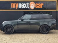 USED 2022 22 LAND ROVER RANGE ROVER 3.0 P400 MHEV SE SUV 5dr Petrol Auto 4WD Euro 6 (s/s) (400 ps) HIGH SPEC + REAR WHEEL STEERING + 23" ALLOYS + MERIDIAN SOUND + HEAD UP DISPLAY + BELGRAVIA GREEN + DEPLOYABLE SIDE STEPS + SLIDING PAN ROOF + 2 KEYS + FINANCE AVAILABLE + FULL LAND ROVER SERVICE HISTORY + PART EXCHANGE WELCOME