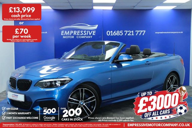 View our BMW 2 Series 1.5 218i GPF M Sport Convertible 2dr Petrol Manual Euro 6 (s/s) (136 ps)