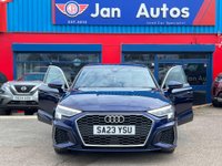 USED 2023 23 AUDI A3 1.0 TFSI 30 S line Sportback S Tronic Euro 6 (s/s) 5dr Leathr+CarPlay+1ownr+18"Alloys