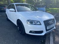 USED 2012 12 AUDI A3 2.0 TDI Black Edition Sportback 5dr Diesel Manual Euro 5 (s/s) (140 ps) ONLY 3 FORMER KEEPER+&pound;35 TAX