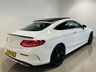 USED 2018 18 MERCEDES-BENZ C-CLASS 2.1 C250d AMG Line (Premium Plus) Coupe 2dr Diesel G-Tronic+ Euro 6 (s/s) (204 ps) Polar White | Black Leather Interior | Gloss Black AMG Wheels | Panoramic Roof | Burmester Audio | Memory Seats