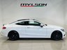 USED 2018 18 MERCEDES-BENZ C-CLASS 2.1 C250d AMG Line (Premium Plus) Coupe 2dr Diesel G-Tronic+ Euro 6 (s/s) (204 ps) Polar White | Black Leather Interior | Gloss Black AMG Wheels | Panoramic Roof | Burmester Audio | Memory Seats