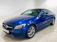 USED 2016 16 MERCEDES-BENZ C-CLASS 2.1 C220d Sport Coupe 2dr Diesel G-Tronic+ Euro 6 (s/s) (170 ps) Brilliant Blue | Crystal Grey Leather | Bluetooth Media | Heated Seats | Reverse Camera | ULEZ OK | Low Road Tax