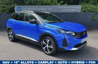 USED 2021 21 PEUGEOT 3008 1.6 13.2kWh GT Premium SUV 5dr Petrol Plug-in Hybrid e-EAT Euro 6 (s/s) (225 ps) RARE COLOUR + NAV + CARPLAY + DAB + CAMERA + AUTO