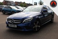 USED 2019 19 MERCEDES-BENZ C-CLASS 2.0 C220d Sport Saloon 4dr Diesel G-Tronic+ Euro 6 (s/s) (194 ps) - EURO 6 - ULEZ, SAT NAV, HTD/LEATHER, R/CAMERA, LEDS, 17" ALLOYS, CRUISE, P/SENSORS, DAB & BLUETOOTH