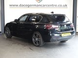 USED 2019 19 BMW 1 SERIES 1.5 116d M Sport Hatchback 5dr Diesel Auto Euro 6 (s/s) (116 ps) SATELLITE NAVIGATION + ENHANCED BLUETOOTH PHONE PREPARATION WITH USB AUDIO INTERFACE AND VOICE CONTROL + APPS CONTROL + DAB DIGITAL RADIO + CLIMATE CONTROL + AIR CONDITIONING + AUTOMATIC LED HEADLIGHTS + PARKING SENSORS + KEYLESS START + HILL HOLD START ASSIST + SELECTABLE DRIVING MODES + IN CAR ENTERTAINMENT WITH MEDIA DISPLAY + LEATHER MULTI FUNCTIONAL STEERING WHEEL + LED DAY TIME RUNNING LIGHTS + AUTOMATIC WIPERS WITH RAIN SENSOR + ELECTRIC WINDOWS + ELECTRIC HEATED DOOR MIRRORS
