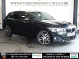 USED 2019 19 BMW 1 SERIES 1.5 116d M Sport Hatchback 5dr Diesel Auto Euro 6 (s/s) (116 ps) SATELLITE NAVIGATION + ENHANCED BLUETOOTH PHONE PREPARATION WITH USB AUDIO INTERFACE AND VOICE CONTROL + APPS CONTROL + DAB DIGITAL RADIO + CLIMATE CONTROL + AIR CONDITIONING + AUTOMATIC LED HEADLIGHTS + PARKING SENSORS + KEYLESS START + HILL HOLD START ASSIST + SELECTABLE DRIVING MODES + IN CAR ENTERTAINMENT WITH MEDIA DISPLAY + LEATHER MULTI FUNCTIONAL STEERING WHEEL + LED DAY TIME RUNNING LIGHTS + AUTOMATIC WIPERS WITH RAIN SENSOR + ELECTRIC WINDOWS + ELECTRIC HEATED DOOR MIRRORS
