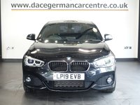 USED 2019 19 BMW 1 SERIES 1.5 116d M Sport Hatchback 5dr Diesel Auto Euro 6 (s/s) (116 ps) SATELLITE NAVIGATION + ENHANCED BLUETOOTH PHONE PREPARATION WITH USB AUDIO INTERFACE AND VOICE CONTROL + APPS CONTROL + DAB DIGITAL RADIO + CLIMATE CONTROL + AIR CONDITIONING + AUTOMATIC LED HEADLIGHTS + PARKING SENSORS + KEYLESS START + HILL HOLD START ASSIST + SELECTABLE DRIVING MODES + IN CAR ENTERTAINMENT WITH MEDIA DISPLAY + LEATHER MULTI FUNCTIONAL STEERING WHEEL + LED DAY TIME RUNNING LIGHTS + AUTOMATIC WIPERS WITH RAIN SENSOR + ELECTRIC WINDOWS + ELECTRIC HEATED DOOR MIRRORS