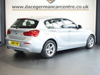 USED 2018 68 BMW 1 SERIES 1.5 118i SE Hatchback 5dr Petrol Auto Euro 6 (s/s) (136 ps) FULL SERVICE HISTORY + SATELLITE NAVIGATION + ENHANCED BLUETOOTH PHONE PREPARATION WITH USB AUDIO INTERFACE AND VOICE CONTROL + APPS CONTROL + DAB DIGITAL RADIO + DUAL ZONE CLIMATE CONTROL + AIR CONDITIONING + AUTOMATIC HEADLIGHTS + FRONT AND REAR PARKING SENSORS + COMFORT ACCESS + KEYLESS START + HILL HOLD START ASSIST + SELECTABLE DRIVING MODES + IN CAR ENTERTAINMENT WITH MEDIA DISPLAY + LEATHER MULTI FUNCTIONAL STEERING WHEEL + LED DAY TIME RUNNING LIGHTS + AUTOMATIC WIPERS WITH RAIN SENSOR +