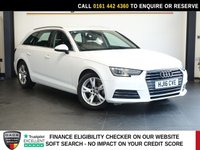USED 2016 16 AUDI A4 AVANT 1.4 TFSI Sport Estate 5dr Petrol Manual Euro 6 (s/s) (150 ps) FULL SERVICE HISTORY +  SATELLITE NAVIGATION + BLUETOOTH PHONE AND MEDIA CONNECTIVITY + IN CAR ENTERTAINMENT WITH MEDIA DISPLAY + AUTOMATIC BI XENON HEADLIGHTS + DAB DIGITAL RADIO + THREE ZONE CLIMATE CONTROL + AIR CONDITIONING + ECO STOP/START SYSTEM + PARKING SENSORS + CRUISE CONTROL + 17 INCH ALLOY WHEELS + AUTOMATIC WIPERS WITH RAIN SENSOR + KEYLESS START + FRONT AND REAR ELECTRIC WINDOWS + LED DAY TIME RUNNING LIGHTS + ELECTRIC HEATED DOOR MIRRORS + CRUISE CONTROL