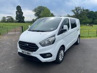 USED 2022 72 FORD TRANSIT CUSTOM 2.0 300 EcoBlue Limited Crew Van Double Cab 5dr Diesel Manual L2 H1 Euro 6 (s/s) (130 ps) Clean Example!