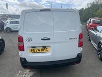 USED 2024 74 TOYOTA PROACE White 2.0D Icon LWB panel van, 10,200 miles, Euro 6, 6-speed manual, A/C, Sat nav, Rear sensors, Touchscreen. Plus VAT @ 20%! This 2024 Toyota ProAce 2.0D Icon Long Panel Van LWB Euro 6 boasts exceptionally low mileage for its age, having covered just 10,200 miles, and comes with the reassurance of only one previous owner. This Euro 6 compliant diesel van is presented in the Icon trim, featuring a robust 2.0 litre engine delivering 143 bhp. Notable features include manual air conditioning for a comfortable cabin environment, a convenient wireless charger for your devices, and dusk sensing headlights that automatically