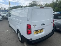 USED 2024 74 TOYOTA PROACE White 2.0D Icon LWB panel van, 10,200 miles, Euro 6, 6-speed manual, A/C, Sat nav, Rear sensors, Touchscreen. Plus VAT @ 20%! This 2024 Toyota ProAce 2.0D Icon Long Panel Van LWB Euro 6 boasts exceptionally low mileage for its age, having covered just 10,200 miles, and comes with the reassurance of only one previous owner. This Euro 6 compliant diesel van is presented in the Icon trim, featuring a robust 2.0 litre engine delivering 143 bhp. Notable features include manual air conditioning for a comfortable cabin environment, a convenient wireless charger for your devices, and dusk sensing headlights that automatically