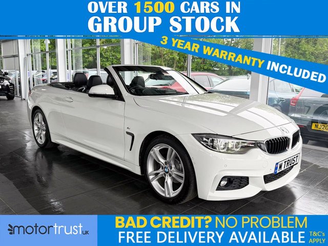 View our BMW 4 Series 2.0 420i GPF M Sport Convertible 2dr Petrol Auto Euro 6 (s/s) (184 ps) F/S/H! 2 FORMER OWNERS! 