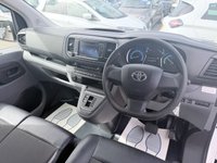 USED 2021 71 TOYOTA PROACE White 50kWh Icon electric panel van, 7,800 miles, Automatic, Touchscreen, A/C, Rear sensors, Bluetooth, cruise control. Plus VAT @ 20%! Boasting exceptionally low mileage for its age, this 2021 Toyota ProAce is a standout electric van with only one owner from new.  The Icon Medium Panel Van variant, registered in 2021, features a 50 kWh battery offering a maximum range of 143 miles when new.  It benefits from a full charge at home in approximately 7 hours and 30 minutes using a 7kW charger, and can reach 80% charge in just 32 minutes at a public charging station.  This ProAce comes with a 3 month warranty and its MOT is valid un