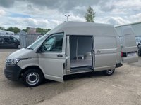 USED 2021 21 VOLKSWAGEN TRANSPORTER 2.0 TDI T32 LWB HIGH ROOF (110 bhp) WITH AIR CON IN ASCOT GREY 74K MILES 6 MONTHS WARRANTY, FULL MOT, JUST SERVICED