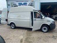 USED 2021 21 VOLKSWAGEN TRANSPORTER 2.0 TDI T32 LWB HIGH ROOF (110 bhp) WITH AIR CON IN ASCOT GREY 74K MILES 6 MONTHS WARRANTY, FULL MOT, JUST SERVICED