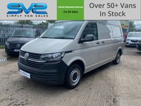 USED 2021 21 VOLKSWAGEN TRANSPORTER 2.0 TDI T32 LWB HIGH ROOF (110 bhp) WITH AIR CON IN ASCOT GREY 74K MILES 6 MONTHS WARRANTY, FULL MOT, JUST SERVICED