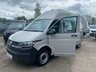 USED 2021 21 VOLKSWAGEN TRANSPORTER 2.0 TDI T32 LWB HIGH ROOF (110 bhp) WITH AIR CON IN ASCOT GREY 74K MILES 6 MONTHS WARRANTY, FULL MOT, JUST SERVICED