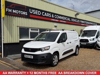 2020 PEUGEOT PARTNER 1.5 BlueHDi 950 Professional Long Panel Van 6dr Diesel Manual LWB Euro 6 (100 bhp) &pound;7900.00