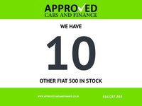 USED 2023 23 FIAT 500 Blue 1.0 MHEV hatchback, 36,372 miles, Euro 6, ULEZ compliant, 6-speed manual, 15in alloys, 7in touchscreen, CarPlay/Android Auto, sunroof. This 2023 Fiat 500 is a superb example, having had only one owner from new. It is powered by an efficient 1.0 litre petrol engine, meeting Euro 6 emissions standards. This model comes equipped with a fixed sunroof, offering a bright and airy cabin experience. Inside, you'll find a 7 inch HD touchscreen radio complete with Bluetooth, USB connectivity, and DAB digital radio. For your comfort, it features air conditioning, and seamless integration with your smartphone is provided through Apple CarP