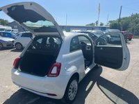 USED 2023 23 FIAT 500 White 1.0 MHEV hatchback, 39,960 miles, Euro 6, ULEZ compliant, 6-speed manual, 15in alloys, 7in touchscreen, CarPlay/Android Auto, sunroof. This 2023 Fiat 500 is a superb example, having had only one owner since new. It features a responsive 1.0 litre petrol engine, meeting Euro 6 emissions standards. Inside, you'll find a 7in HD touchscreen radio complete with Bluetooth, USB connectivity, and DAB digital radio. Seamlessly integrate your smartphone with Apple CarPlay and Android Auto. Comfort is assured with air conditioning, and the fixed sunroof adds an open feel to the cabin. Practicality is enhanced by rain and dusk sensors, whi