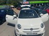 USED 2023 23 FIAT 500 White 1.0 MHEV hatchback, 39,960 miles, Euro 6, ULEZ compliant, 6-speed manual, 15in alloys, 7in touchscreen, CarPlay/Android Auto, sunroof. This 2023 Fiat 500 is a superb example, having had only one owner since new. It features a responsive 1.0 litre petrol engine, meeting Euro 6 emissions standards. Inside, you'll find a 7in HD touchscreen radio complete with Bluetooth, USB connectivity, and DAB digital radio. Seamlessly integrate your smartphone with Apple CarPlay and Android Auto. Comfort is assured with air conditioning, and the fixed sunroof adds an open feel to the cabin. Practicality is enhanced by rain and dusk sensors, whi
