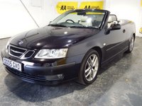 USED 2005 05 SAAB 9-3 2.0T Vector Convertible 2dr Petrol Manual (206 g/km, 150 bhp) 15 SERVICES-POWER ROOF-LEATHER-WIND DEFLECTOR-ALLOY WHEELS-CRUISE