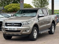 USED 2016 16 FORD RANGER 2.2 TDCi Limited 1 Pickup Double Cab 4dr Diesel Auto 4WD Euro 5 (160 ps) **HPI CLEAR~FRESH MOT+SVS**