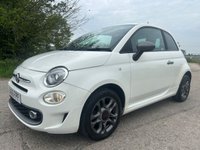 USED 2016 66 FIAT 500 1.2 S Hatchback 3dr Petrol Manual Euro 6 (s/s) (69 bhp) ONLY &pound;20 ROAD TAX + VERY LOW GENUINE MILES + REAR PARKING SENSORS + GOOD SERVICE HISTORY + 65.7 MPG + SPORT KIT + 7' TOUCHSCREEN DISPLAY WITH BLUETOOTH & DAB RADIO + PRIVACY GLASS + FINISHED IN BOSSA NOVA WHITE + HEATED REAR WINDOW + 15' SATIN GRAPHITE ALLOY WHEELS WITH TPMS