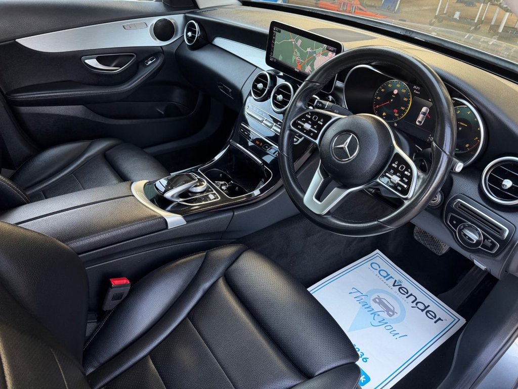 USED 2018 68 MERCEDES-BENZ C-CLASS 1.5 C200 MHEV EQ Boost Sport (Premium) Saloon 4dr Petrol G-Tronic+ Euro 6 (s/s) (198 ps) 4 Services|Camera|Rear & Front Sensors|SatNav|Heated Seats|