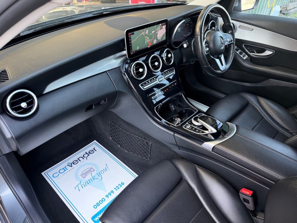 USED 2018 68 MERCEDES-BENZ C-CLASS 1.5 C200 MHEV EQ Boost Sport (Premium) Saloon 4dr Petrol G-Tronic+ Euro 6 (s/s) (198 ps) 4 Services|Camera|Rear & Front Sensors|SatNav|Heated Seats|