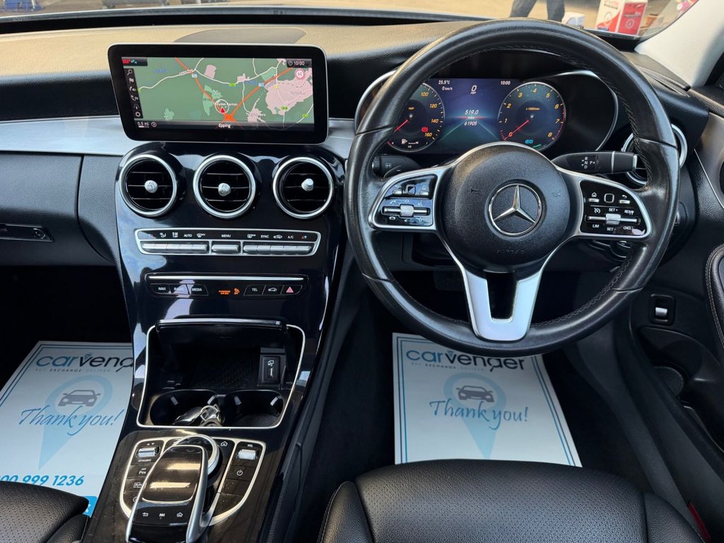 USED 2018 68 MERCEDES-BENZ C-CLASS 1.5 C200 MHEV EQ Boost Sport (Premium) Saloon 4dr Petrol G-Tronic+ Euro 6 (s/s) (198 ps) 4 Services|Camera|Rear & Front Sensors|SatNav|Heated Seats|