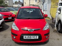 USED 2009 59 HYUNDAI I10 1.2 Comfort Hatchback 5dr Petrol Manual Euro 4 (77 bhp) IDEAL NEW DRIVER CAR + SERVICE HISTORY + FRESH SERVICE + NEW MOT + CHEAP AND ECO TO RUN + AVERAGE 56 MPG + &pound;35 ROAD TAX + INSURANCE GROUP 11 + SOLID RED COLOUR + SPEC INCLUDES ALLOY WHEELS, FRONT FOGLIGHTS, CLOTH INTERIOR, REMOTE LOCKING, ELECTRIC WINDOWS, A/C, CD/ RADIO/ AUX + 3 MONTHS WARRANTY + 12 MONTHS AA BREAKDOWN COVER INCLUDED